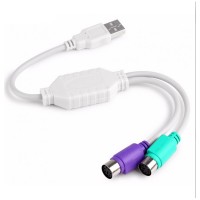 Adaptor USB-PS/2 Detech, pentru Tastatura si Mouse PS2