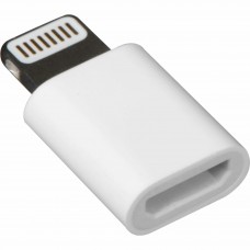 Adaptor mufa incarcare compatibil Micro usb la Iphone Lightning 5,6,7, incarcator microUSB mama - 8pin Lightning tata, alimentare telefon, ALB