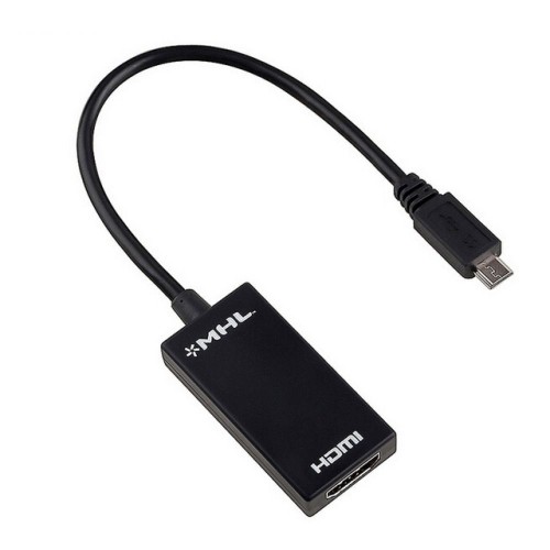 Clip butterfly Recommended Consistent Adaptor MHL DeTech, cablu micro USB 5 pin (telefon/ tableta) la HDMI ( televizor), microUSB