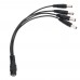 Cablu spliter mufa 12V DC 5.5x2.1mm, Active, 1 mama la 4 tata, splitter/ multiplicator alimentare camere supraveghere cctv, 20cm, negru