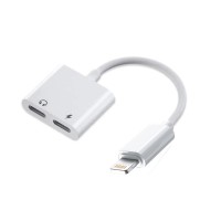 Cablu adaptor compatibil Iphone Lightning, Active, Spliter 2 in 1, mufa dual Lightning 8 pini, Cupru
