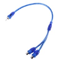 Cablu adaptor audio Spliter RCA 1 Tata la 2 mama, 30cm, Stereo