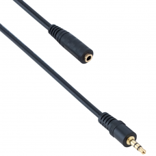Cablu audio Detech Jack 3.5mm Mama Tata Prelungitor, 1.5m, Stereo, negru, calitate deosebita, contacte aurite