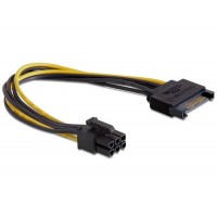 Adaptor alimentare placa video pci-e 6 pini de la s-ata, cablu sata la pcie 6pini Adaptor alimentare placa video pci-e 6 pini de la s-ata, cablu sata la pcie 6pini