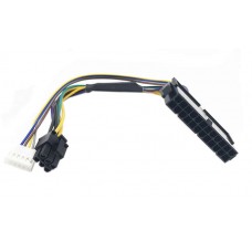 Cablu adaptor sursa alimentare de la ATX 24 pin la 2 x 6 pin, Active 18AWG, 30 CM, compatibil HP 8100 8200 8300 800G1 600G2, Elite, Prodesk