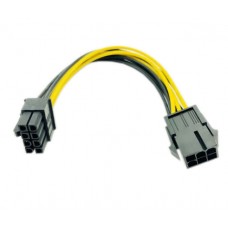 Cablu Active, adaptor alimentare placa video pci-e 6 pini tata la 8 pini mama, extensie pentru sursa, calitate deosebita, 20cm, pcie 6pini 8pini