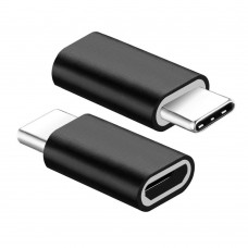 Adaptor mufa incarcare Micro usb la USB 3.1 Type-C, Active, alimentare microUSB mama - Type C tata, incarcator telefon, negru 