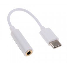 Adaptor Type-C la mufa audio jack mama 3.5mm Casti/Boxe, Active, cablu impletit, carcasa aluminiu, Gri, cablu 10cm 