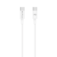 Cablu Date/ Incarcare usb Tip C, Detech, 1m, type-c tata, PD, incarcare rapida, 3A, alb
