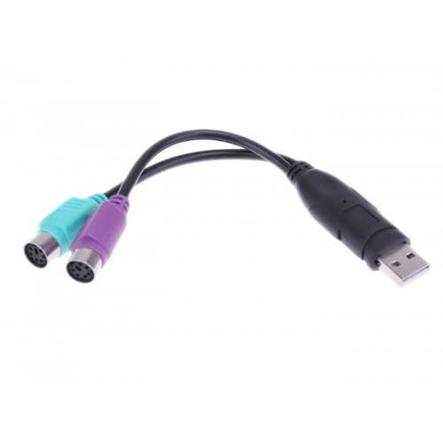 expiration instance Faial Cablu adaptor USB la 2 x PS2, Active, Negru, 20cm, pentru Tastatura si Mouse  PS/2