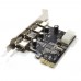 Placa PCI-Express 1.0 adaptor la 4 x USB 3.0, pci-e usb3, ACTIVE