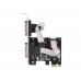 Placa PCI-Express 1.0 adaptor la 2 x Port Serial 9 pin RS232, pci-e la 9pin rs 232 