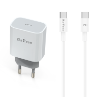 Incarcator si Cablu Date Type-C, DeTech,  Incarcare Rapida, Mixt 5V, 3.0A, 9V-2.0A; 12V-1.5A, compatibil telefoane mobile smart 