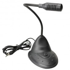 Microfon Active, cu picior, brat flexibil, jack 3.5mm, Pentru calculator / laptop