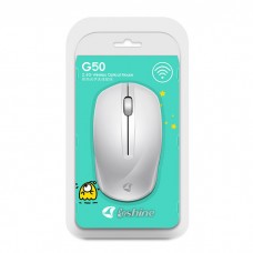 Mouse Wireless Loshine G50 Alb, fara fir, USB, 1000 dpi, baterii incluse