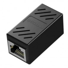 Adaptor / Mufa de prelungire cablu retea cat6, UTP / FTP / RJ45, Active, mama-mama, negru, prelungitor cablu internet cat.6 gigabit coupler, contacte aurite