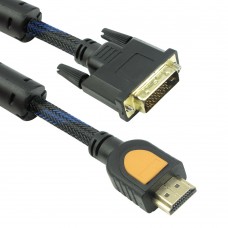 Cablu DVI-D - HDMI DeTech, 3M, calitate deosebita, dublu ecranat, bobine antiparaziti