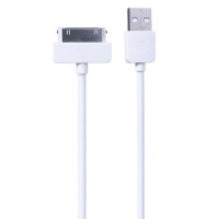 Cablu Date/ Incarcare compatibil iPhone Ipad 2/3/4/s, Detech, 1m, alb