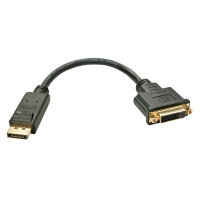 Adaptor DisplayPort (DP) tata - DVI-D Mama 18+1pin Active, suporta rezolutie full HD, mufa cablu dvi digital