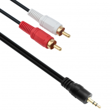 Cablu audio Detech Jack  3.5mm - RCA Tata, 3m, Stereo, negru
