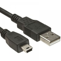 Cablu miniUSB DeTech, mini USB tata - USB tata, 1.5m, calitate deosebita, negru, pentru dispozitive cu port miniUSB inclusiv casa marcat datecs si maneta ps3