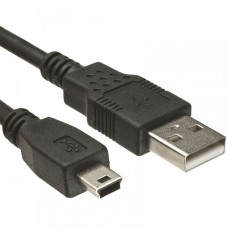 Cablu miniUSB DeTech, mini USB tata - USB tata, 1.5m, calitate deosebita, negru, pentru dispozitive cu port miniUSB inclusiv casa marcat datecs si ps3