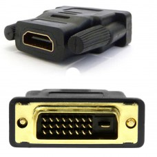 Adaptor DVI-D (24+1pin) tata la HDMI mama Active, mufa dvi digital, negru