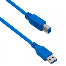 Cablu Imprimanta USB 3.0 tata A - micro B, 3m, bobina antiparaziti, albastru