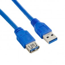 Cablu date USB 3.0 mama-tata Prelungitor, 5m, albastru